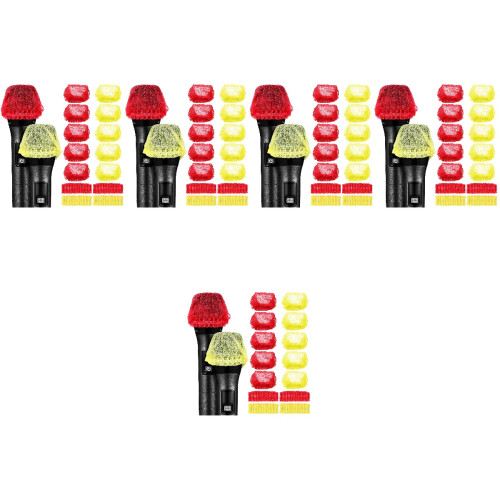 500Pcs Microphone Covers Disposable Handheld Non-Woven Multi Color 2