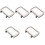 5Pcs Car Makeup Mirror Silver Glass Plastic Clamp-on for Visor Use 4