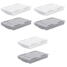 6Pcs White Grey Storage Case Drawer Organizer for Desk Use