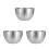 3Pcs Stainless Steel Egg Beating Bowls Silver Mixing Kitchen Tools 1