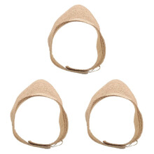 3X Cappelli da Donna con Visiera Parasole Arrotolata Anti-Uv da Donna Cappelli con Visiera da Sole In Rafia con Paglia