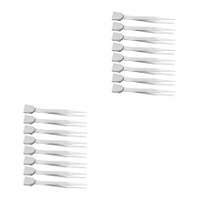16Pcs Durable Stainless Steel Fine Modeling Tweezers with Bead Scoop