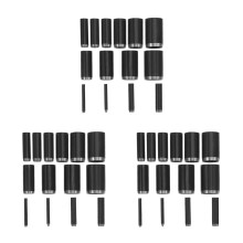 45St Metalen Holpons Set Zwart Met 1-15 Mm Voor Leer En Handwerk