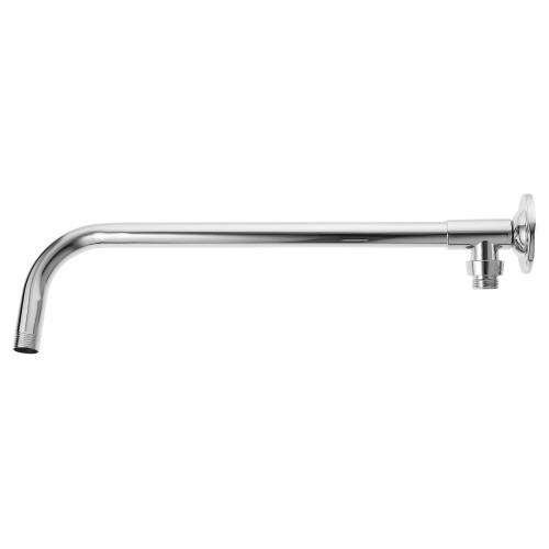 2Pcs Wall Shower Arm Replacement Silver Stainless Steel for Bathroom