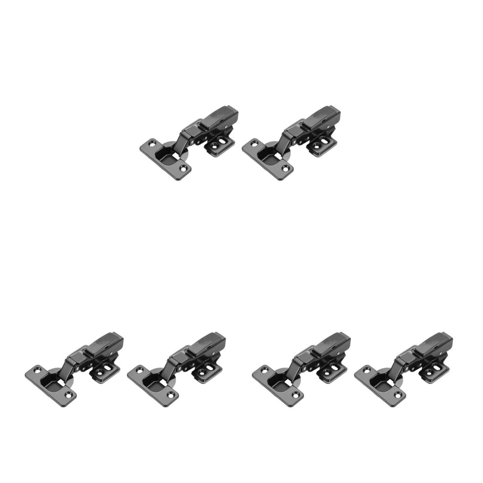 6Pcs Black Stainless Steel Damp Buffer Hinges For Cabinet Doors 3703370320798