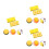 9Pcs Durable Yellow Makeup Sponge Cosmetics Puff Blending Tool 1