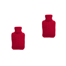 2St Rood Gebreide Cover Voor Warmwaterkruik Comfort En Warmte