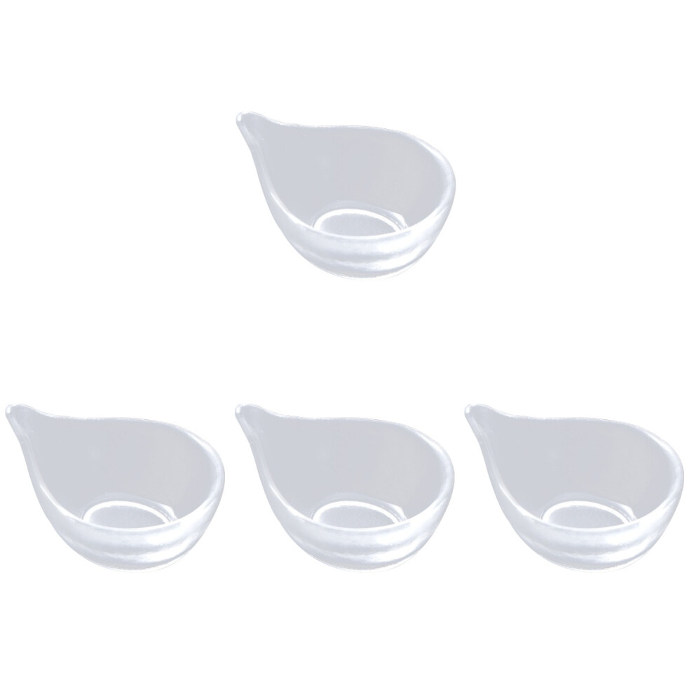 Happyyami 4Pcs Clear Glass Facial Mask Mixing Bowls For Spa And Beauty Use