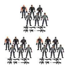 18Pcs Assorted Color Flexible Plastic Soldier Action Figures for Kids
