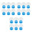 18Pcs DIY Blue Plastic Snow Globe Display Domes for Christmas Decor 10