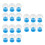 18Pcs DIY Blue Plastic Snow Globe Display Domes for Christmas Decor 11