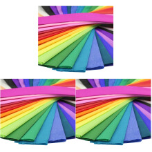 9 Packs Solid Color Crepe Paper Wrapping Bouquet DIY Origami 10 Sheets