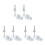 6Pcs Impact-Resistant Iron Sofa Pillow Hinges 5-Position Adjustable 1