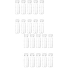 20Pcs Practical Transparent Milk and Juice Drink Bottles with Lid