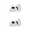 4Pcs White ABS Microphone Logo Flags Triangular Station for Interviews 1