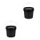 2Pcs PP Paint Buckets with Lid for Storage Black Plastic Bucket 4