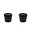 2Pcs PP Paint Buckets with Lid for Storage Black Plastic Bucket 6