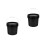 2Pcs PP Paint Buckets with Lid for Storage Black Plastic Bucket 8