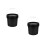 2Pcs PP Paint Buckets with Lid for Storage Black Plastic Bucket 9