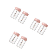 6Pcs Pink Breast Milk Storing Bottles Portable Newborn Storage Cups
