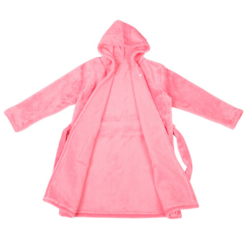 3Pièces Robes De Chambre Rose Flanelle À Pour - 2