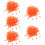 500Pcs Orange Cord Locks Drawstring Stoppers for Backpack Sweater Hats 1