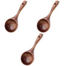 3Pcs Kitchen Wooden Water Ladle Multi-Function Convenient Scoop