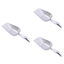 3Pcs Rustproof Stainless Steel Ice Scoop Food Candy Spade Silver