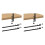 4Pcs Sturdy Black Iron Folding Shelf Brackets Adjustable for Pegboards 10