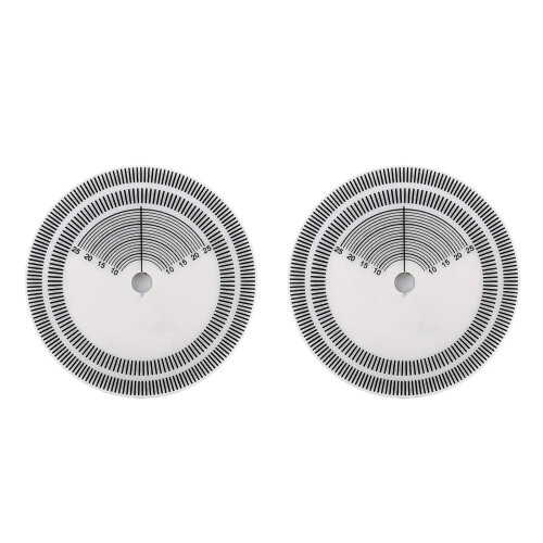 2Pcs Vinyl Record Stroboscope Disc White Acrylic Speed Detection Tool