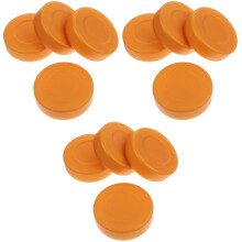 12Pcs Golden Ice Hockey Pucks PVC Training Puck for Practice and Game