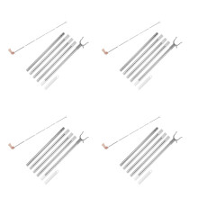 4Pcs Heavy Duty White Clothes Drying Poles Telescoping Closet Rods