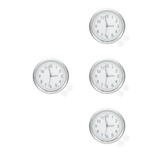 4Pcs White Small Stick on Digital Car Clock Durable Decorative Clock