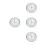 4Pcs White Small Stick on Digital Car Clock Durable Decorative Clock 1