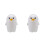 2Pcs Tiny Penguin Desktop Trash Can Cute Plastic Table Bin with Lid 1