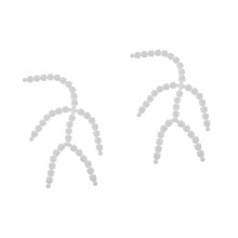 2Pcs DIY Doll Skeleton White Plastic Movable Puppet Frame for Decor