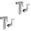 2Sets Durable Silver Handheld Stainless Steel Bathroom Bidet Sprayer 1