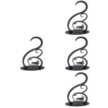 4Pcs Heavy-Duty Stainless Steel Flower Pot Hooks Black for Outdoor