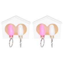 2 Sets Birdhouse Key Ring Holder Wall Mount For Home Dorm
