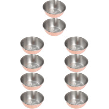 10Pcs Small Metal Sauce Bowls Stainless Steel for Family Use