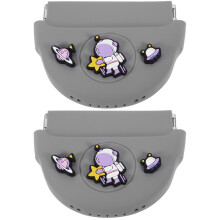 2Pcs Portable Grey Silicone Retainer Case Durable Denture Storage Box