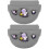 2Pcs Portable Grey Silicone Retainer Case Durable Denture Storage Box 1
