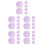 30Pièces Supports Câbles Violet Autocollants Usage Maison 5