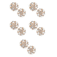 10Pcs Elegant Golden Metal Button Covers for Shirt Cuffs Decoration