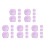 30Pièces Supports Câbles Violet Autocollants Usage Maison 7