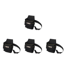 4Pcs Electrician Tool Waist Bag Canvas with Adjustable Straps Black