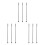 9Pcs Reusable Black Stainless Steel Beverage Stirrer Sticks 1