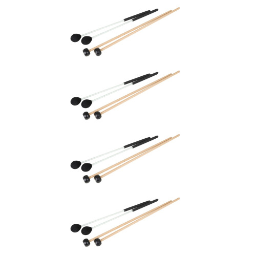8Paren Paar Marimba Mallets Gekleurd Professioneel Speelcomfort
