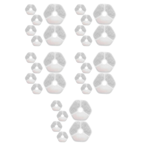 30Pcs Cat Fountain Replacement Filters White Plastic High Efficiency