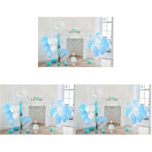 3Pcs 2Nd Birthday Backdrops Multi-Color Wrinkle-Free Photography Cloth